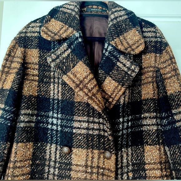 Authentic black and brown Tagliatore oversized coat. - Picture 3 of 9